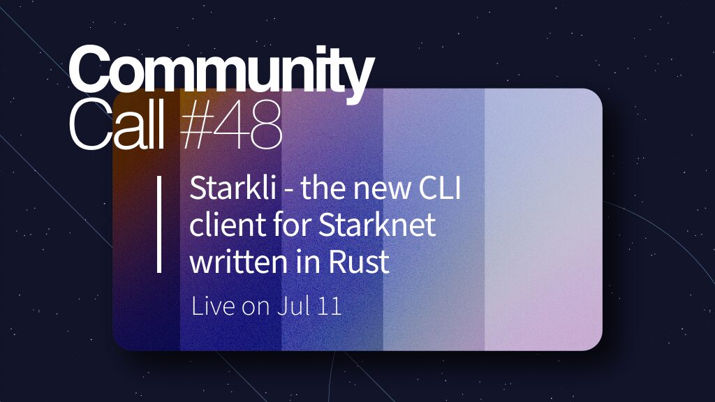 Starkli – the new CLI client for Starknet written in Rust