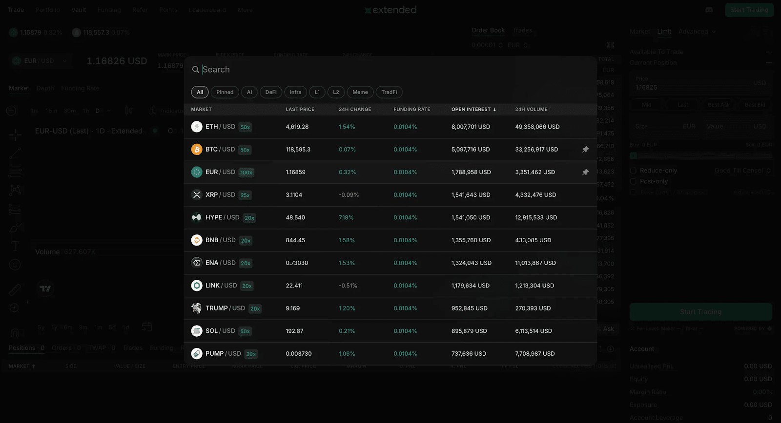 Perp trading