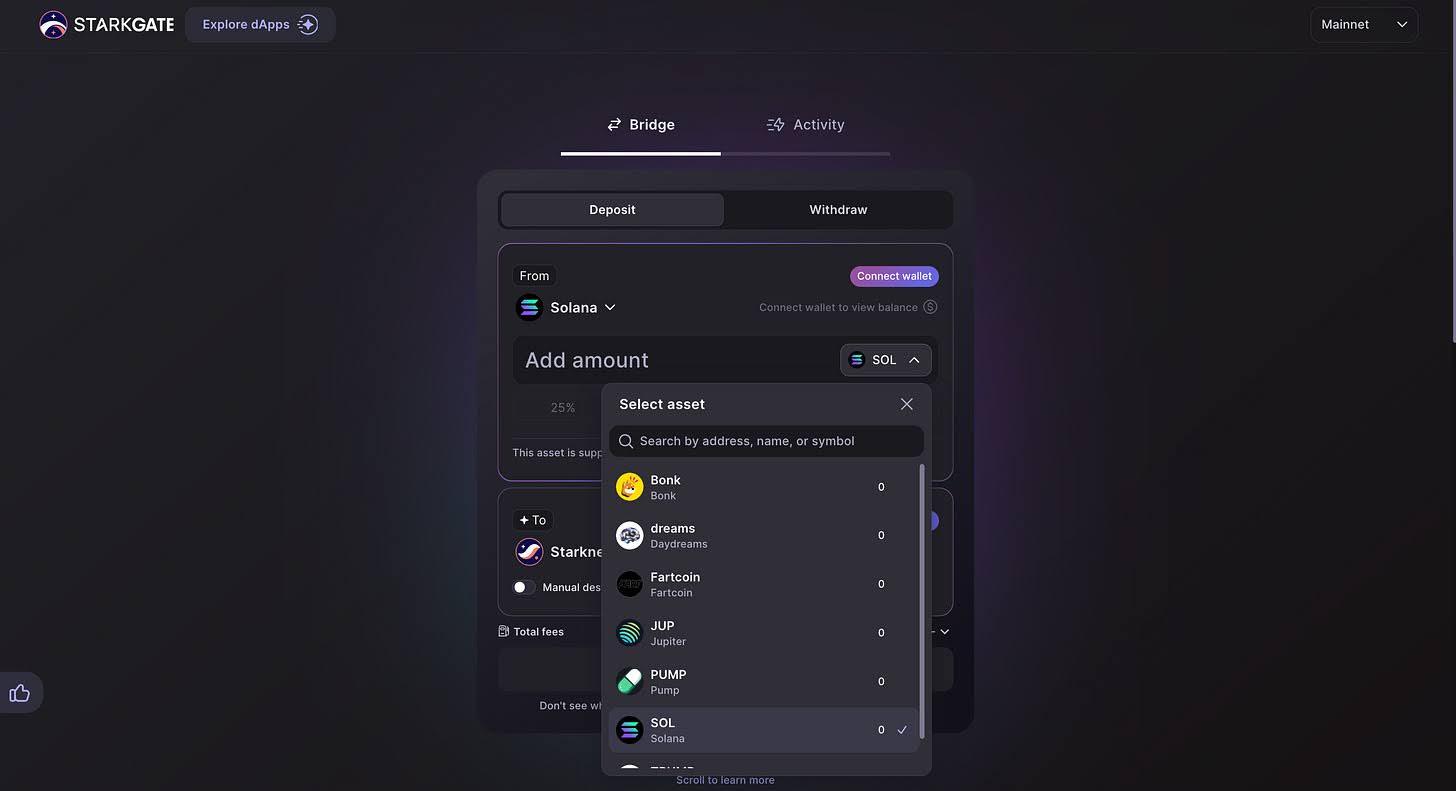 Starknet Solana Bridge