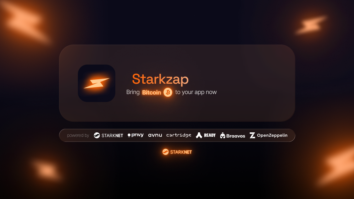 Starkzap: Bitcoin in your app. Minutes, not months.