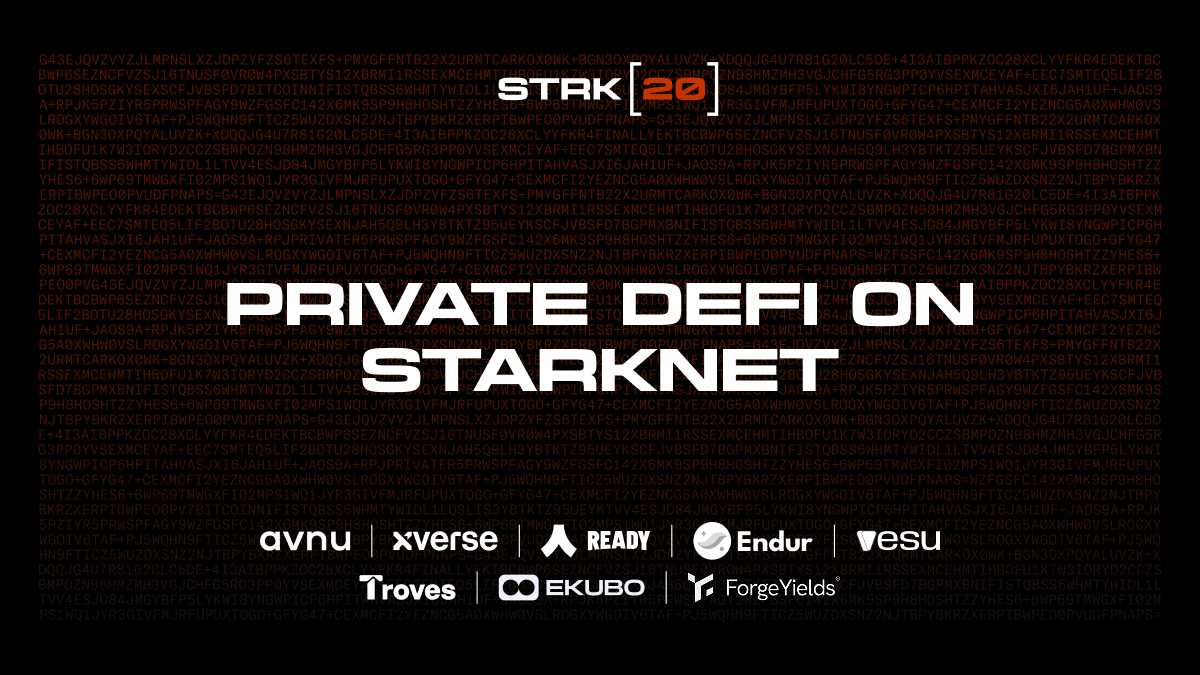 Private DeFi Is Coming to Starknet