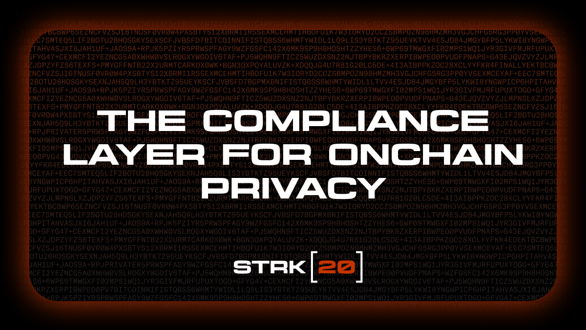The Compliance Layer for Onchain Privacy