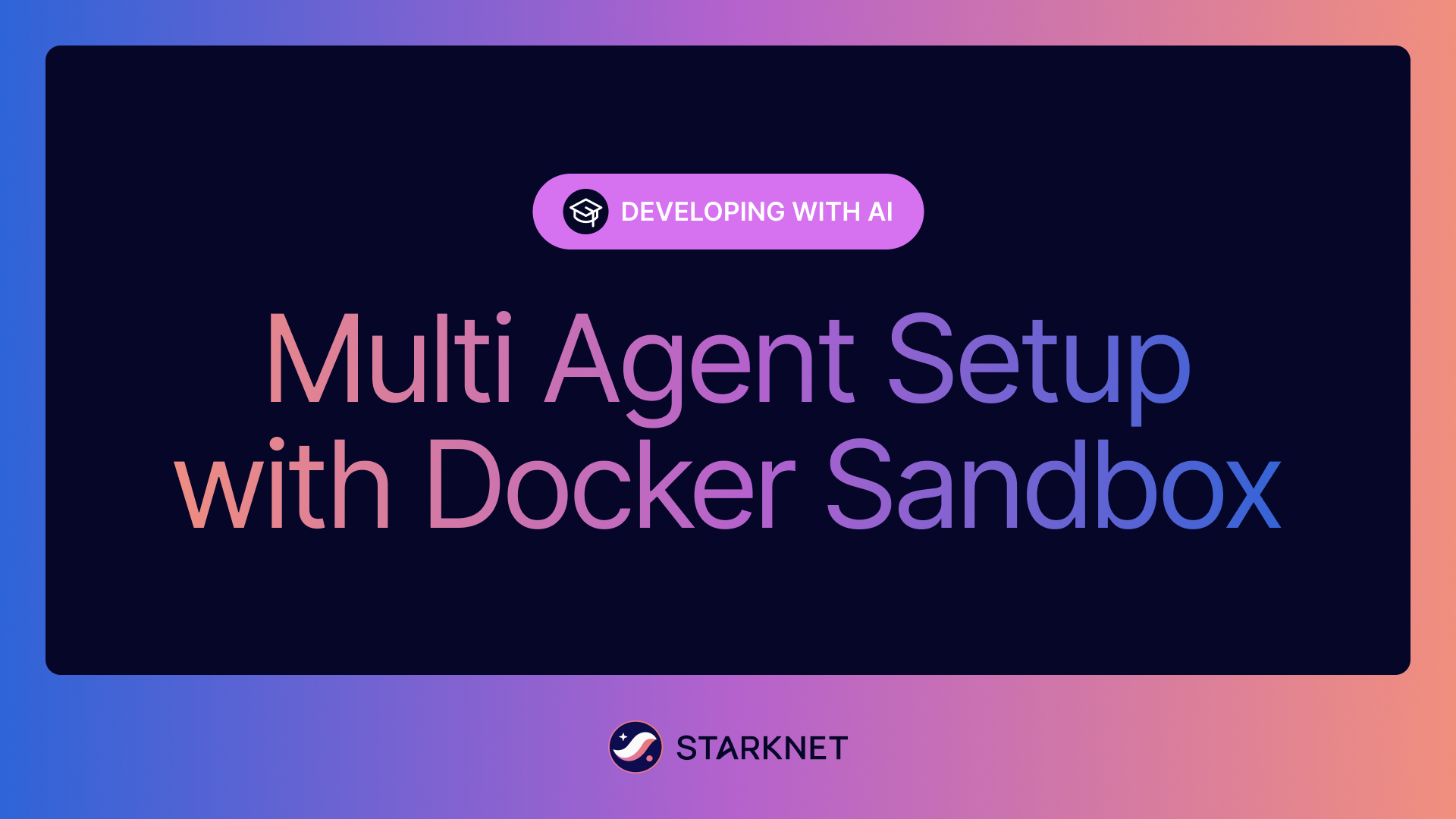 Multi Agent Setup with Docker Sandbox