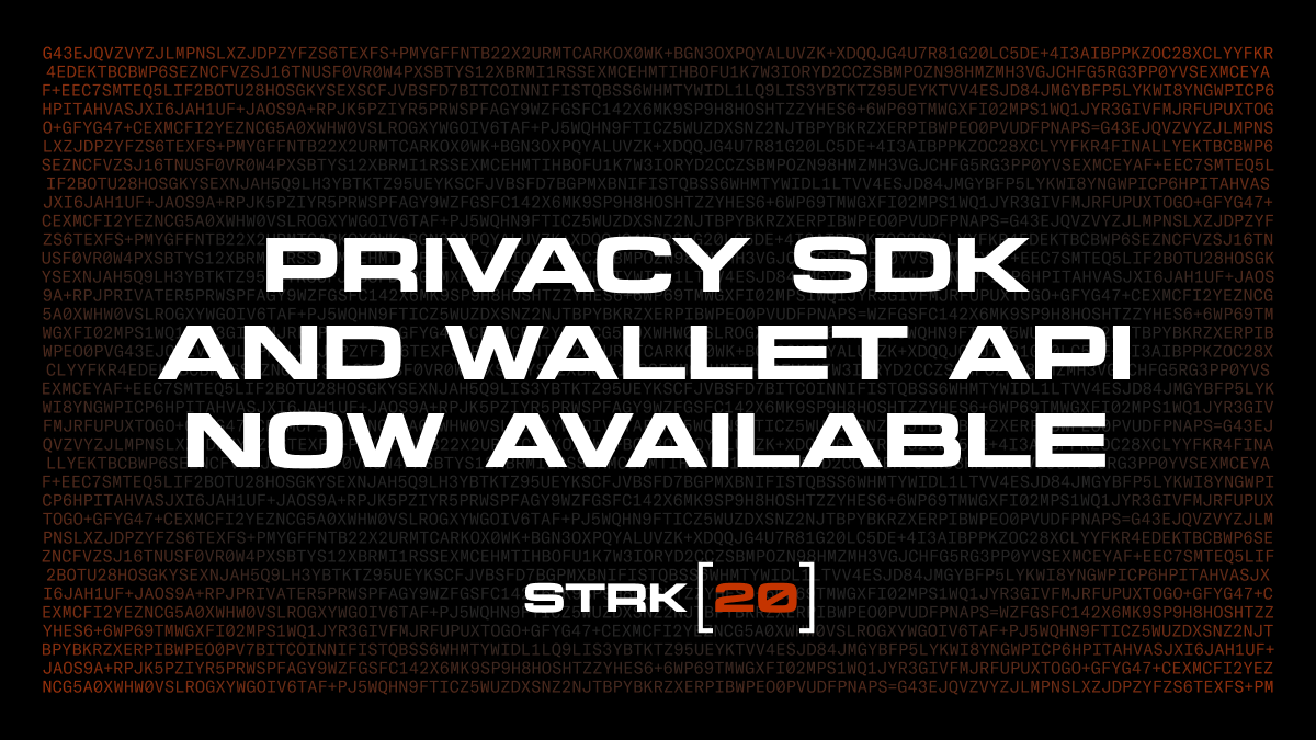 Push to Private: Starknet’s Privacy Stack Is Open for Builders